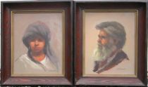 Appraisal: Edgardo Coghlan Mexican - This pair of portraits features a