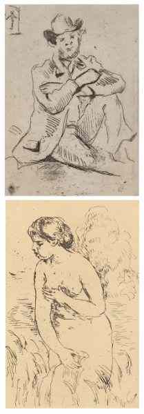 Appraisal: Two French Impressionist Etchingsthe first after Renoir ''The Bather ''