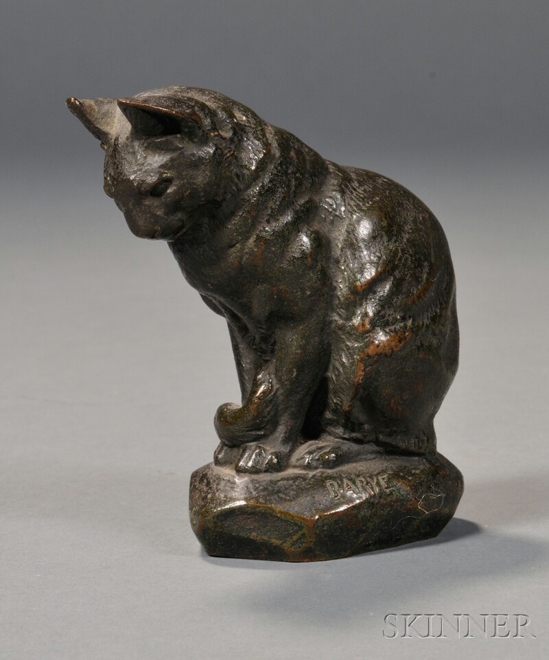 Appraisal: Alfred Barye French - Seated Cat Signed BAYRE on base