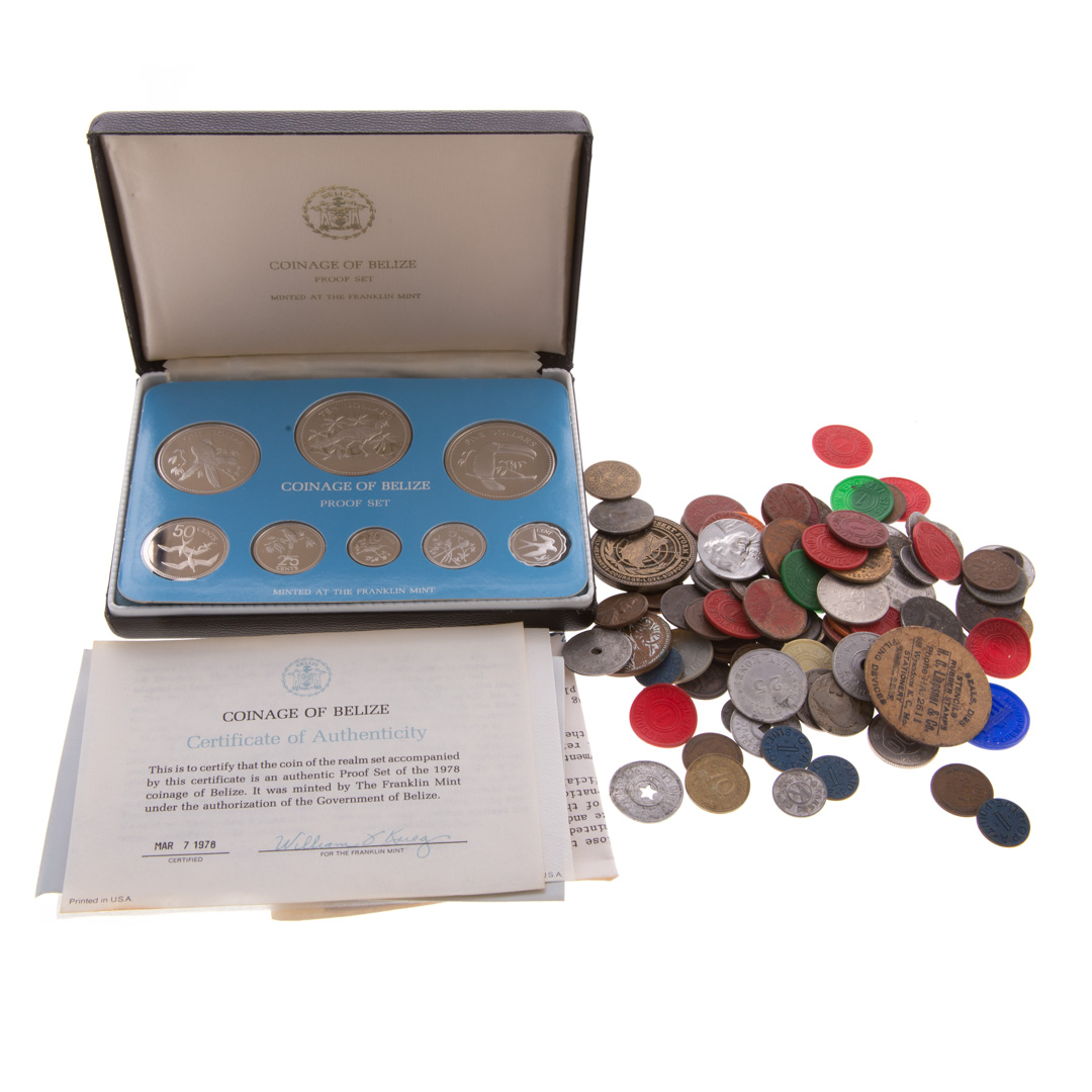 Appraisal: Belize coin set tokens world coins etc coin set -