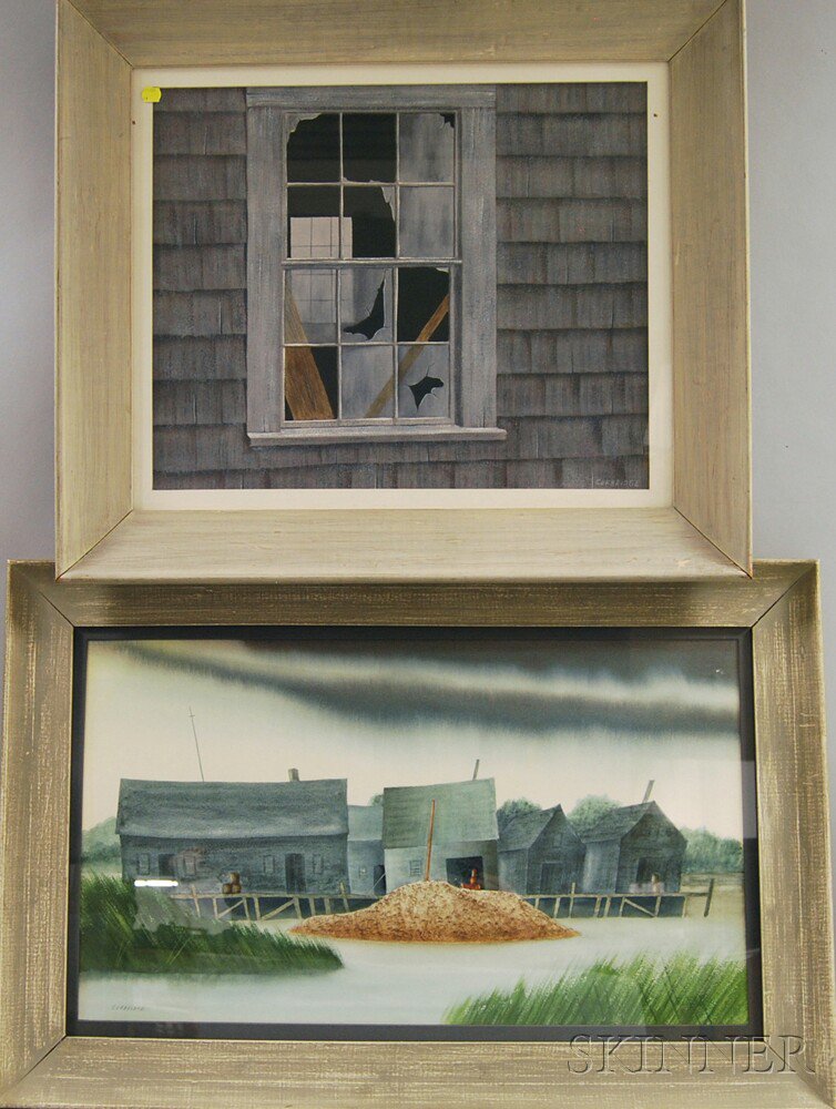 Appraisal: Edgar Corbridge American - Two Framed Watercolors Deserted and Old