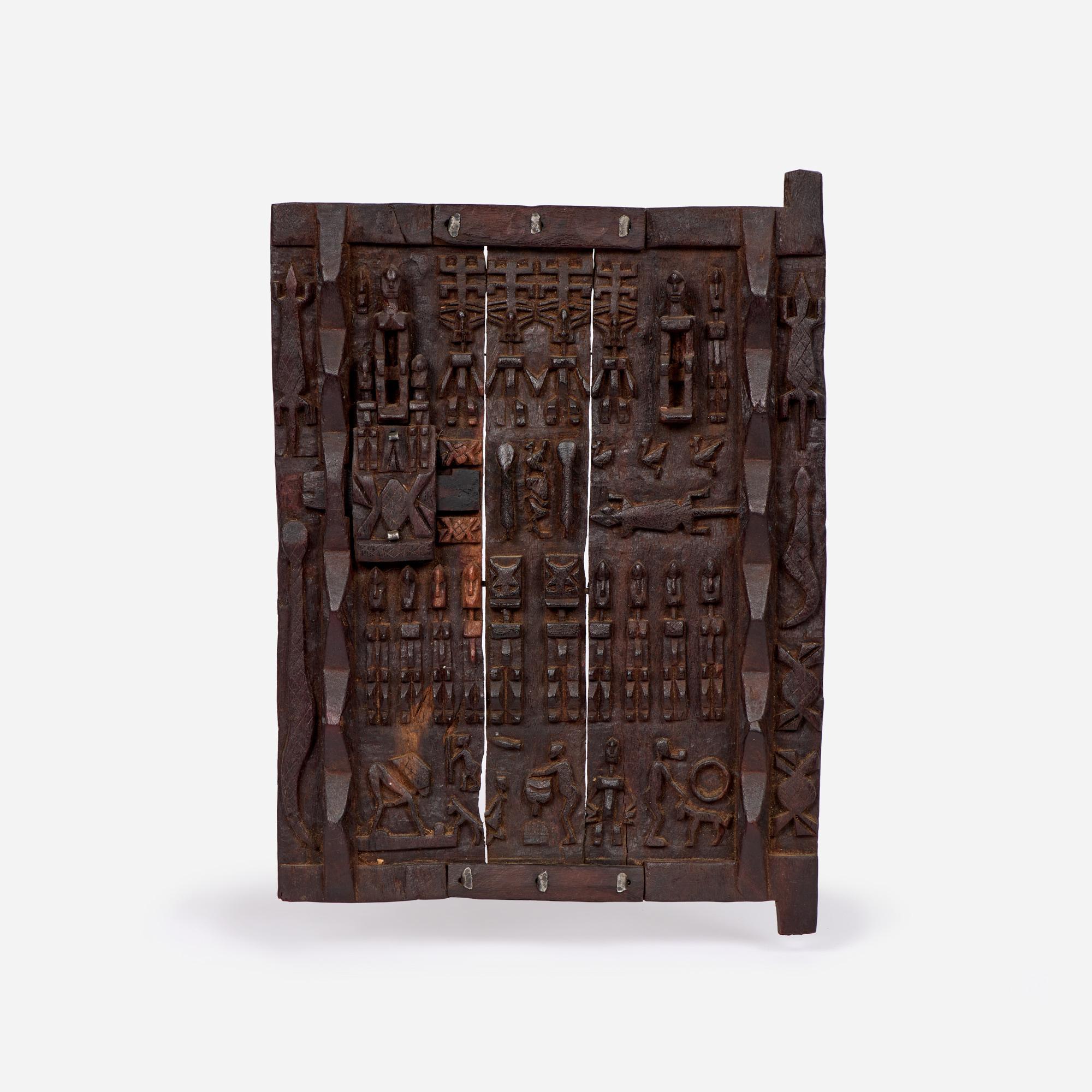 Appraisal: DOGON MALI CARVED GRANARY DOOR EARLY TH C A wooden