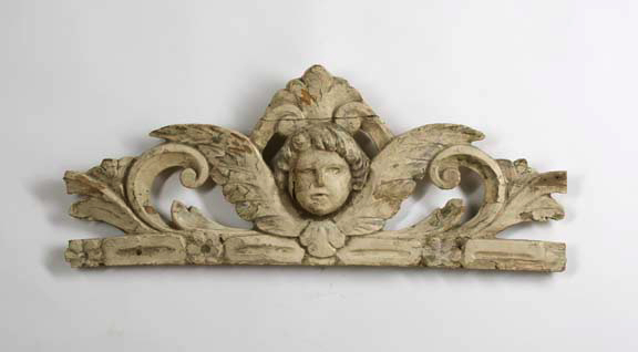 Appraisal: Italian Polychromed Architectural Element mid- th century featuring a winged