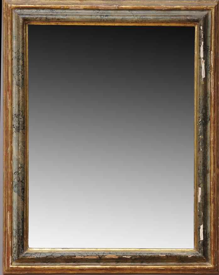 Appraisal: ITALIAN CARVED MARBLEIZED AND PARCEL-GILT MIRROR The rectangular plate within