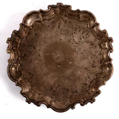 Appraisal: A William IV silver salver Sheffield with Berkeley family crest