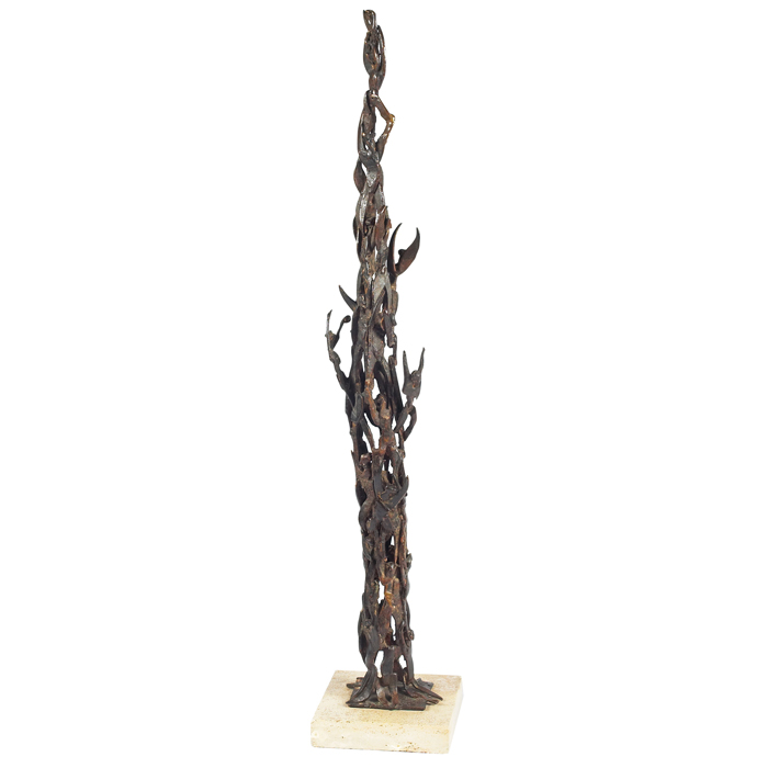 Appraisal: Isabel Simon sculpture attribution s ''Winged Ascension'' bronze form of