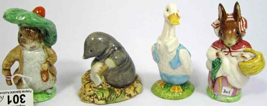 Appraisal: Beswick Beatrix Potter Figures Diggory Diggory Delvit Mrs Drake Puddleduck