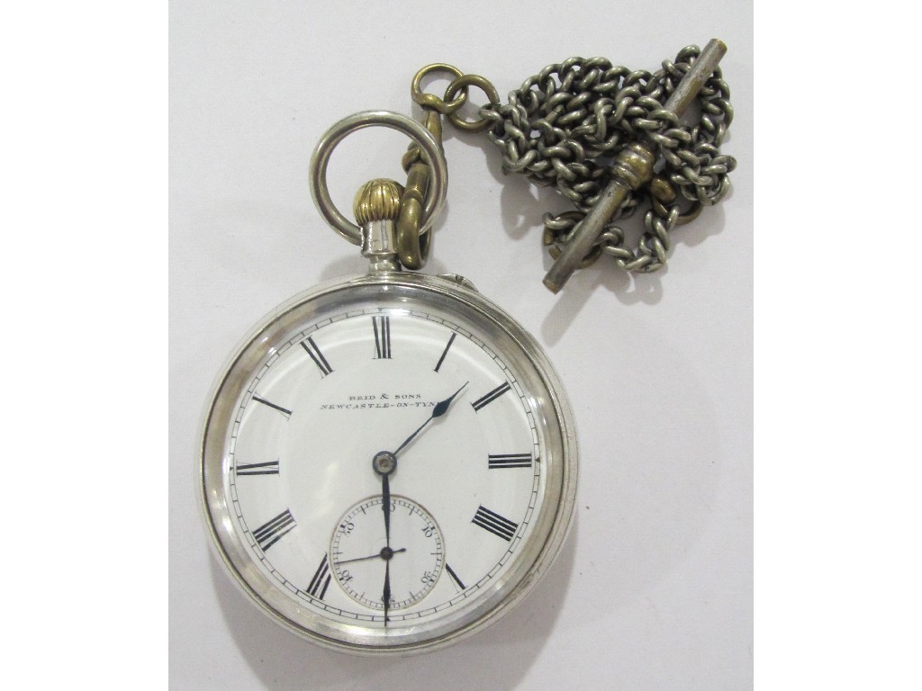 Appraisal: Silver cased pocket watch by Reid Sons Newcastle hallmarked Birmingham