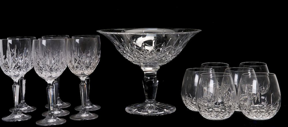 Appraisal: FOURTEEN PIECES WATERFORD LISMORE PATTERN CRYSTAL Comprised of seven water