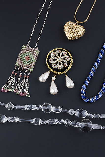 Appraisal: A collection of costume jewellery comprising assorted necklaces bracelets brooches