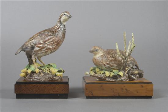 Appraisal: A Pair of Royal Worcester Birds Bob White Quails Height