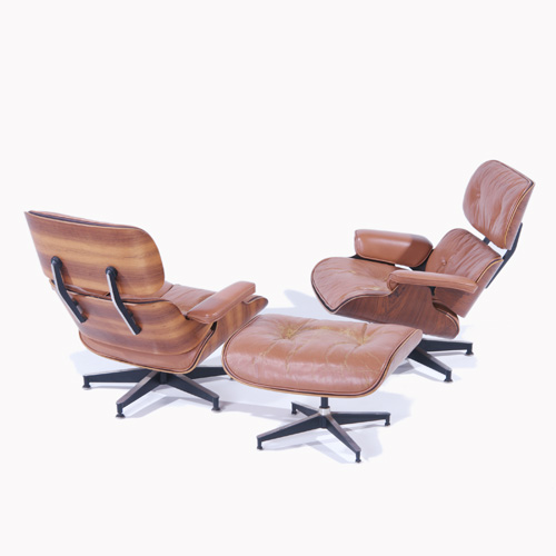 Appraisal: CHARLES AND RAY EAMES HERMAN MILLER Pair of lounge chairs