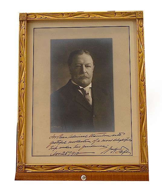 Appraisal: William H Taft Autograph and Portrait to Rear Admiral William