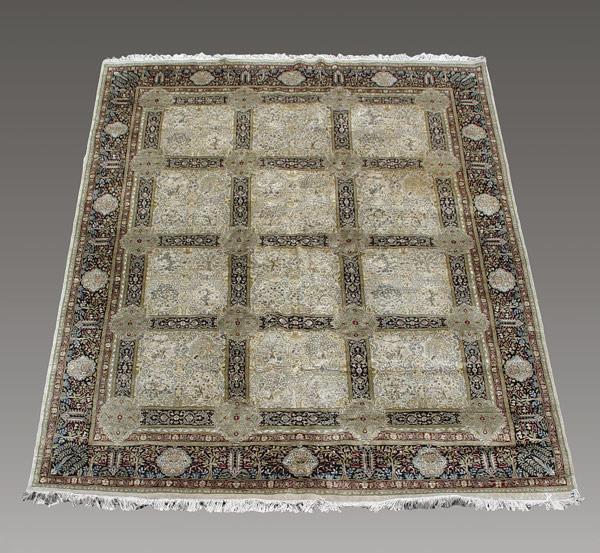 Appraisal: FINE PAKISTANI PANEL DESIGN RUG Approx ' '' x '