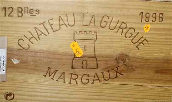 Appraisal: A case of twelve Chateau La Gurgue Margaux original wooden