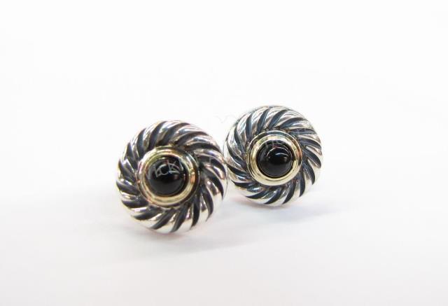 Appraisal: A pair of David Yurman sterling silver and K yellow