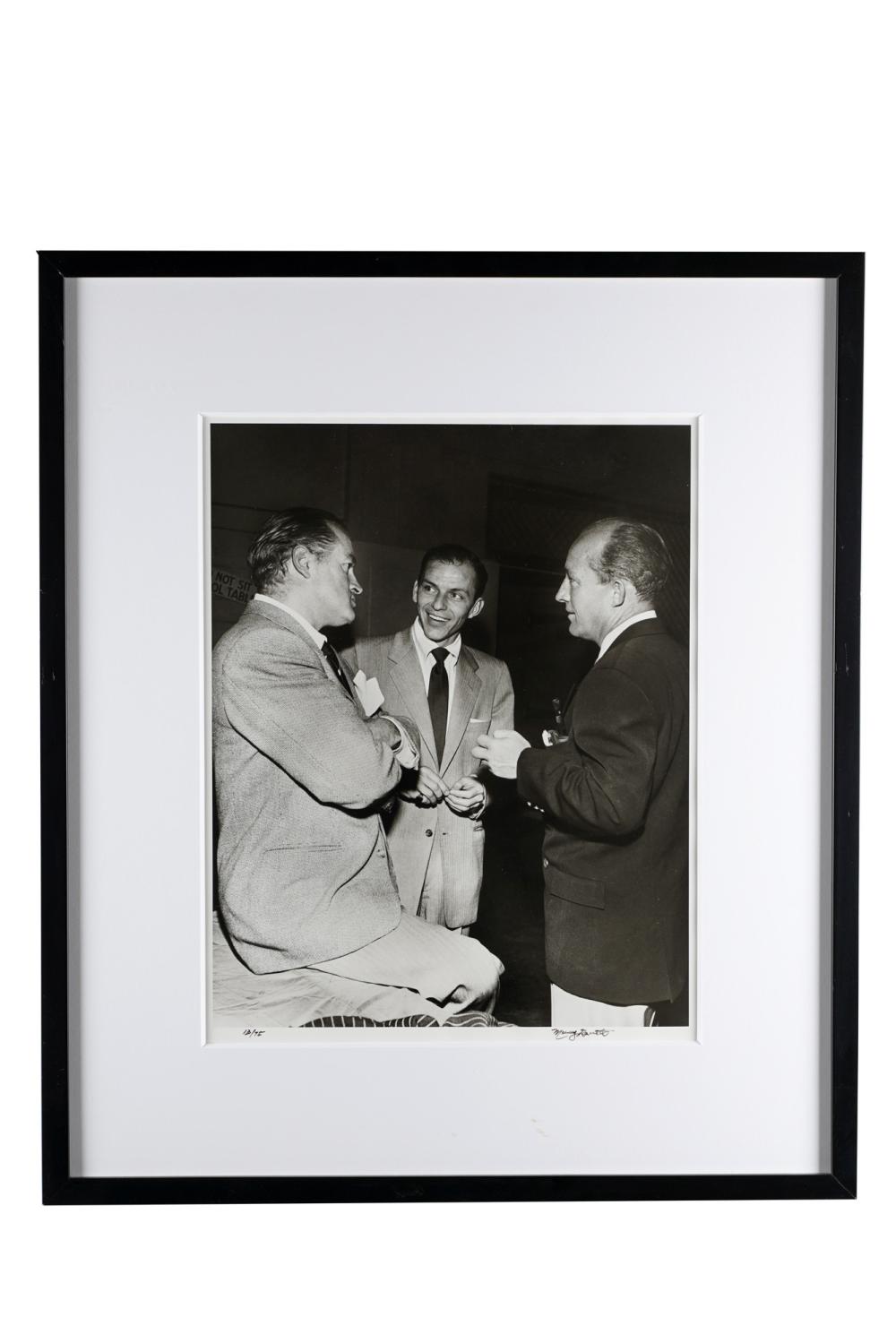 Appraisal: MURRAY GARRETT FRANK SINATRA signed photograph signed lower right no