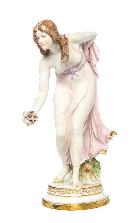 Appraisal: Sale Lot A Meissen Porcelain Figure of a draped woman