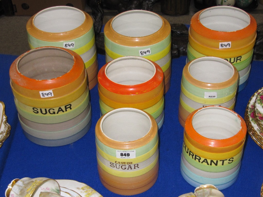 Appraisal: Eight assorted storage jars to include Royal Winton