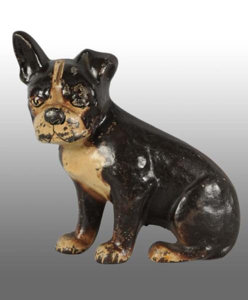 Appraisal: Cast Iron Boston Terrier Pup Doorstop Description Wedged back Made