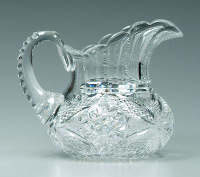 Appraisal: Cut glass pitcher - in Very small rim chip