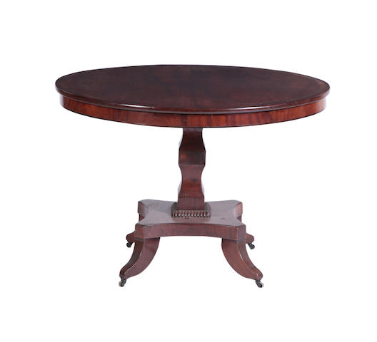 Appraisal: A mahogany rosewood banded centre table second quarter th century