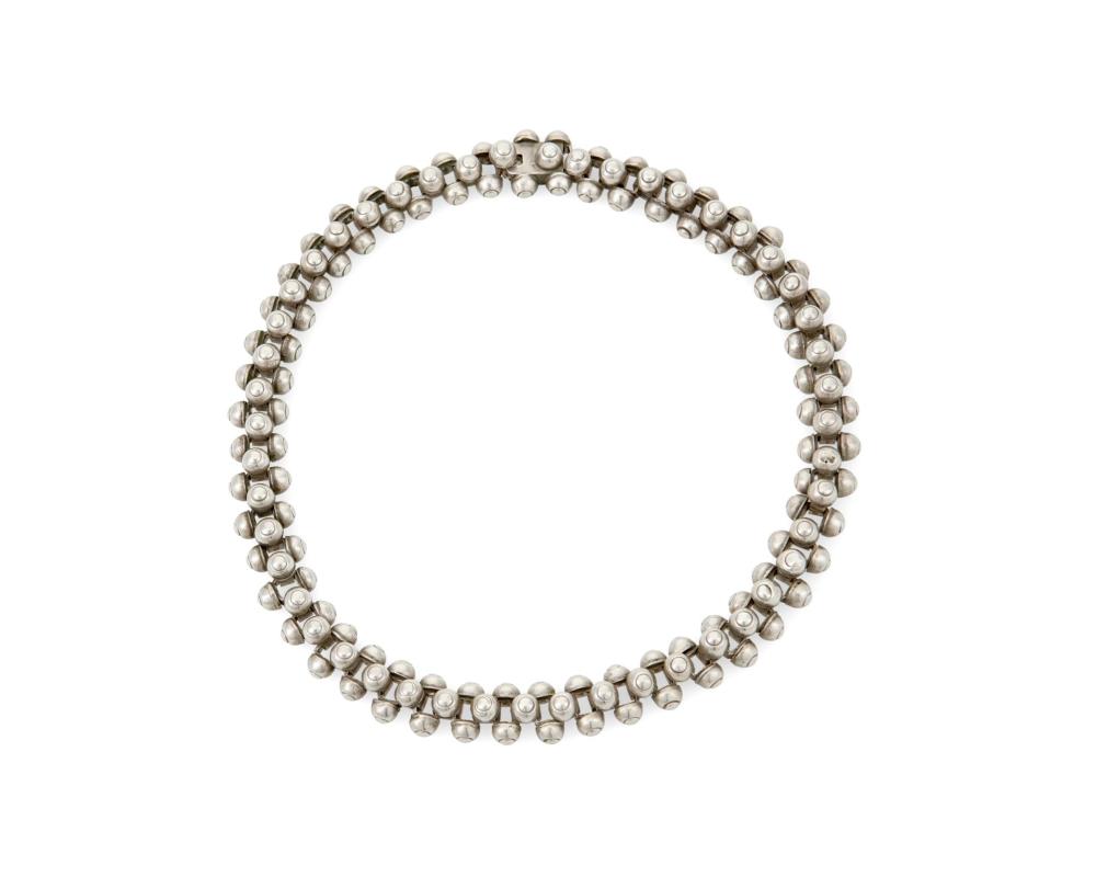 Appraisal: A William Spratling silver caviar necklace William Spratling - Circa