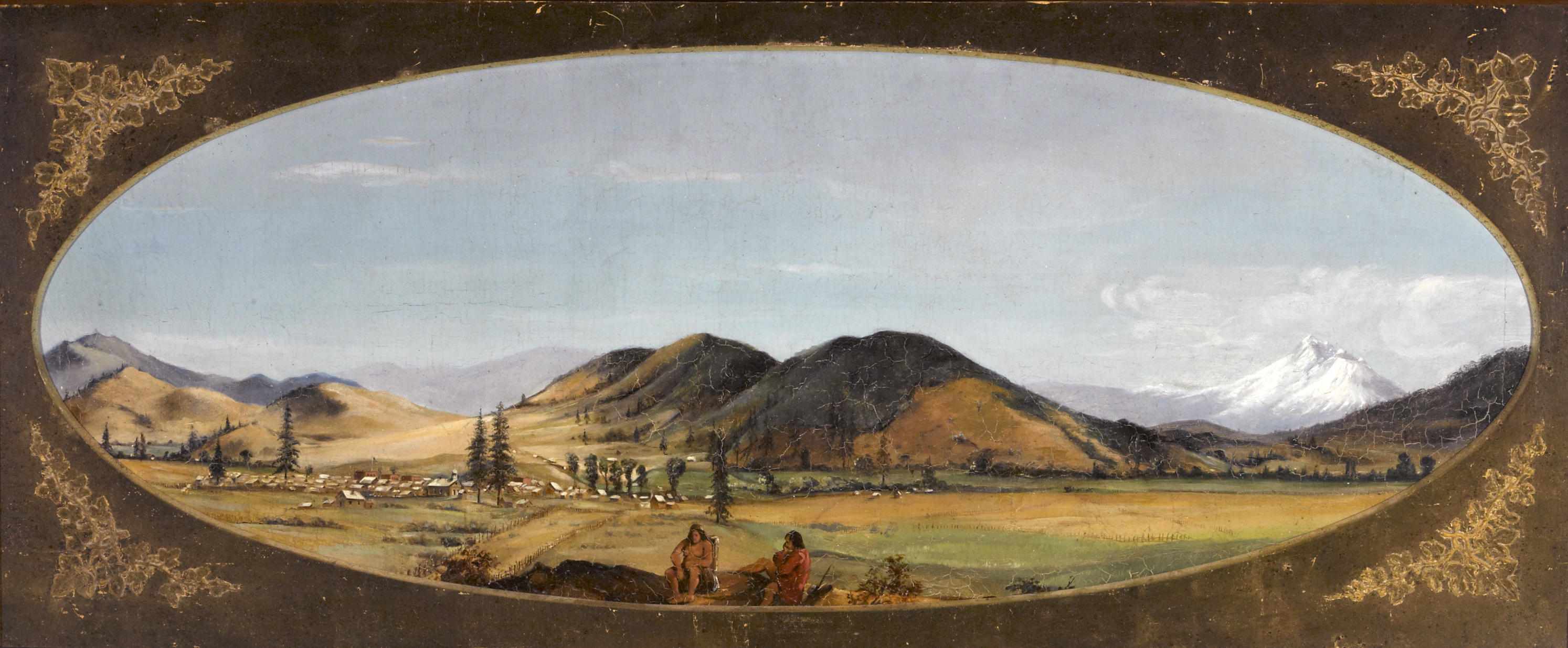 Appraisal: Attributed to Ernest Etienne Narjot American - View of Yreka