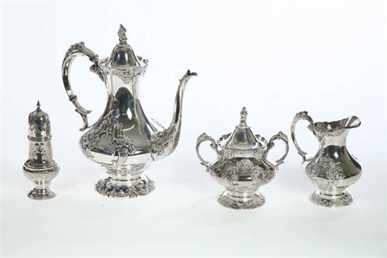 Appraisal: FOUR PIECES OF SILVER PLATE Three piece Reed Barton King