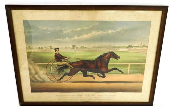 Appraisal: Currier and Ives 'Mr Bonner's Horse Joe Elliott Driven by