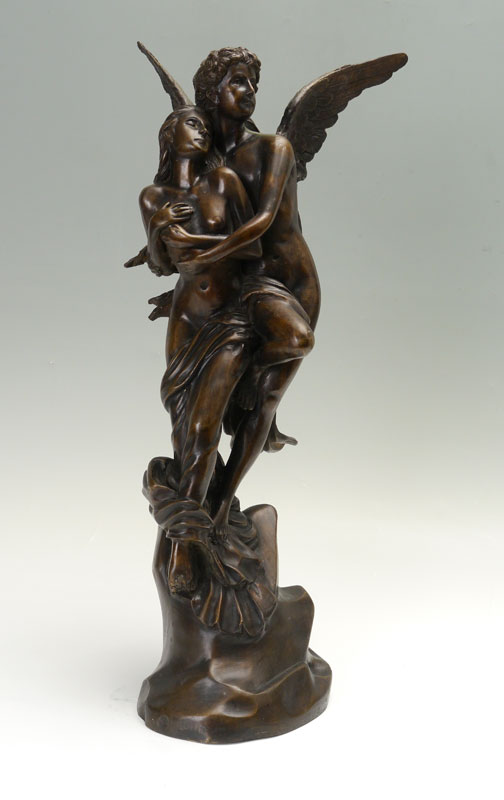 Appraisal: CUPID AND PSYCHE BRONZE '' h th C casting