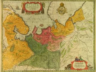 Appraisal: J Blaeu Map of Russia Cartographer Blaeu Johannes and Cornelis