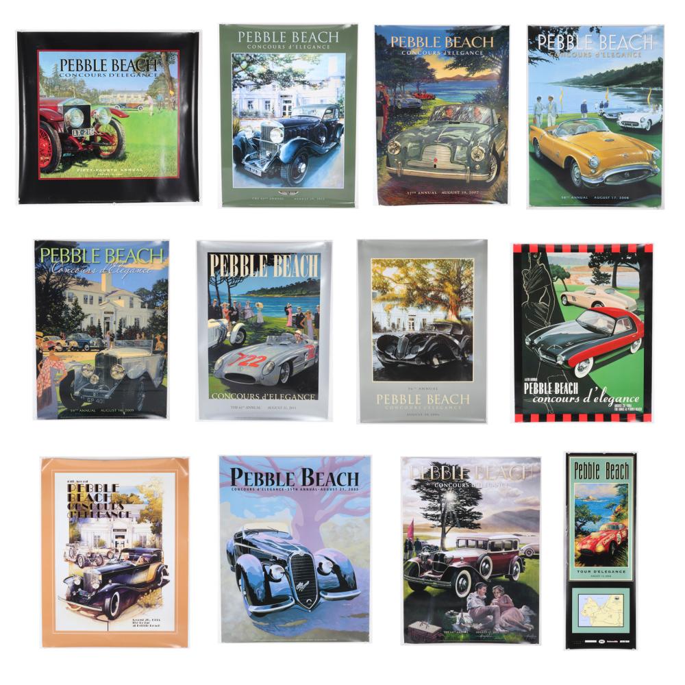 Appraisal: PEBBLE BEACH CONCOURS D ELEGANCE CLASSIC AUTOMOBILE POSTERS Pebble Beach