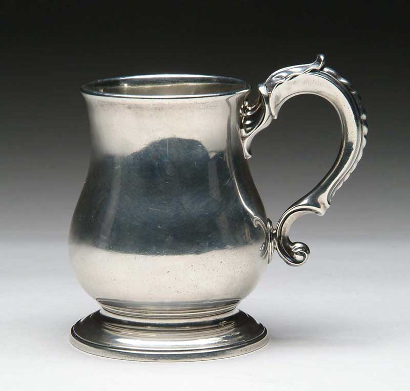 Appraisal: GEORGE II ANTIQUE ENGLISH SILVER MUG BY PAUL DE LAMERIE