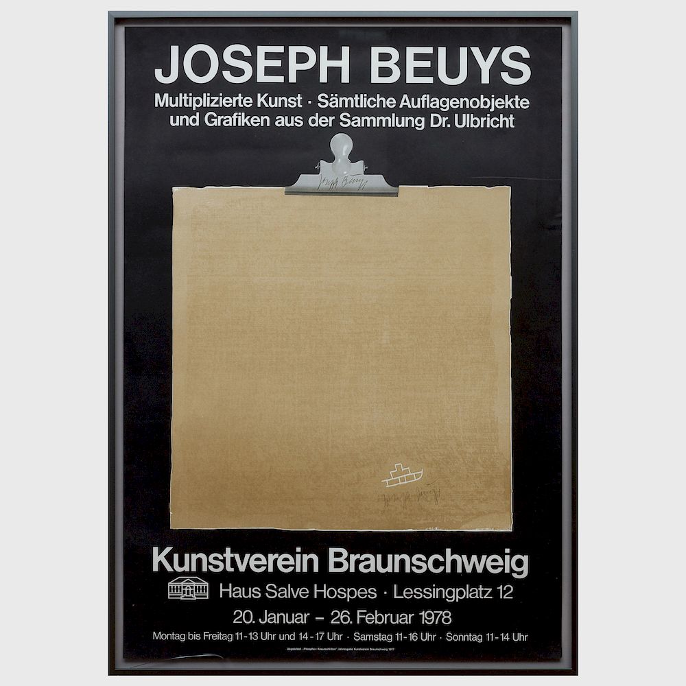 Appraisal: Joseph Beuys - Joseph Beuys Multiplizierte Kunst Offset poster signed