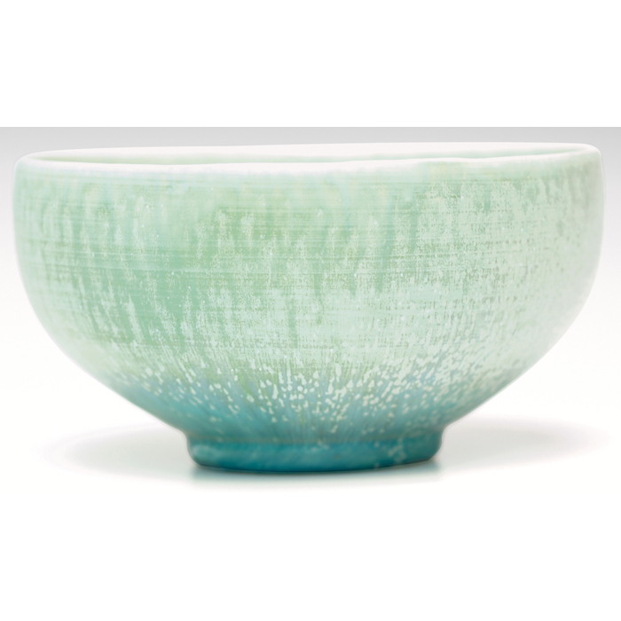 Appraisal: Laura Andreson bowl footed shapecovered in a green and blue