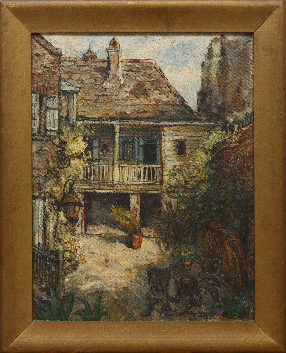 Appraisal: Colette Pope Heldner American Louisiana - Courtyard of Madam sic