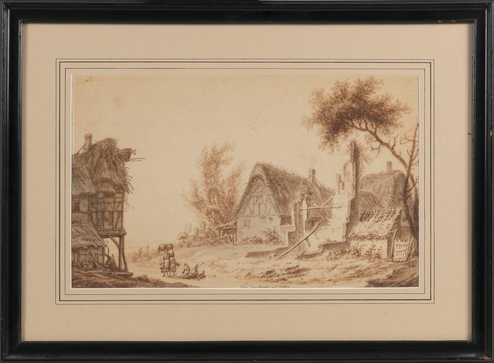 Appraisal: FRANZ EDMOND WEIROTTER AUSTRIA - VILLAGE SCENE PEN AND INK