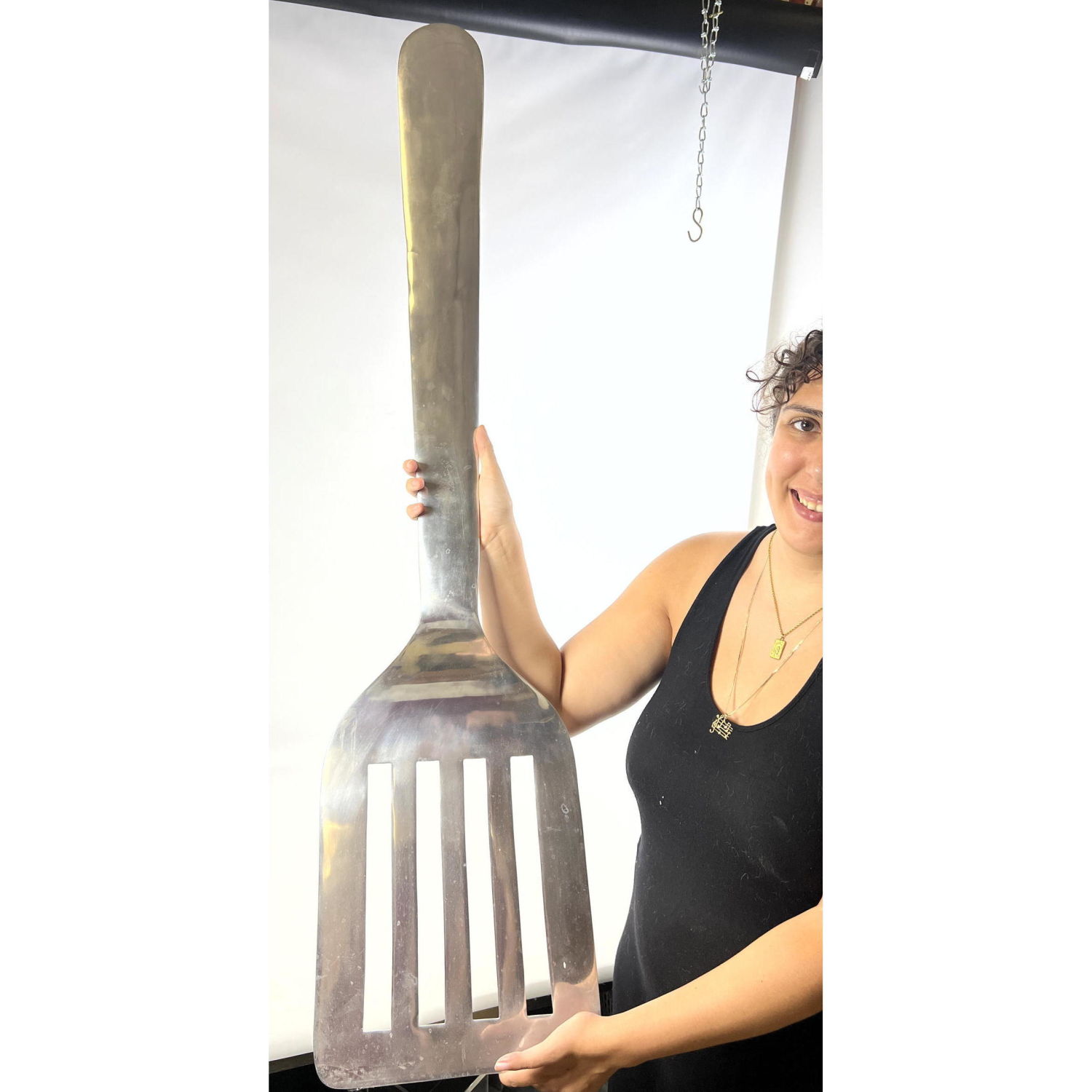 Appraisal: Super Oversized Metal Spatula Wall Sculpture Dimensions H inches W