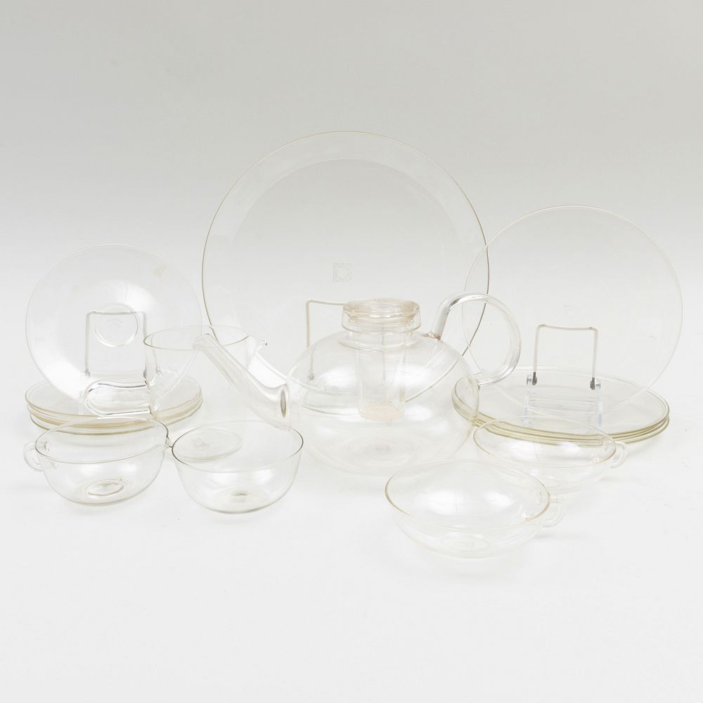 Appraisal: Wilhelm Wegenfeld Glass Part Tea Service for Jenaer Glaswerk Schott