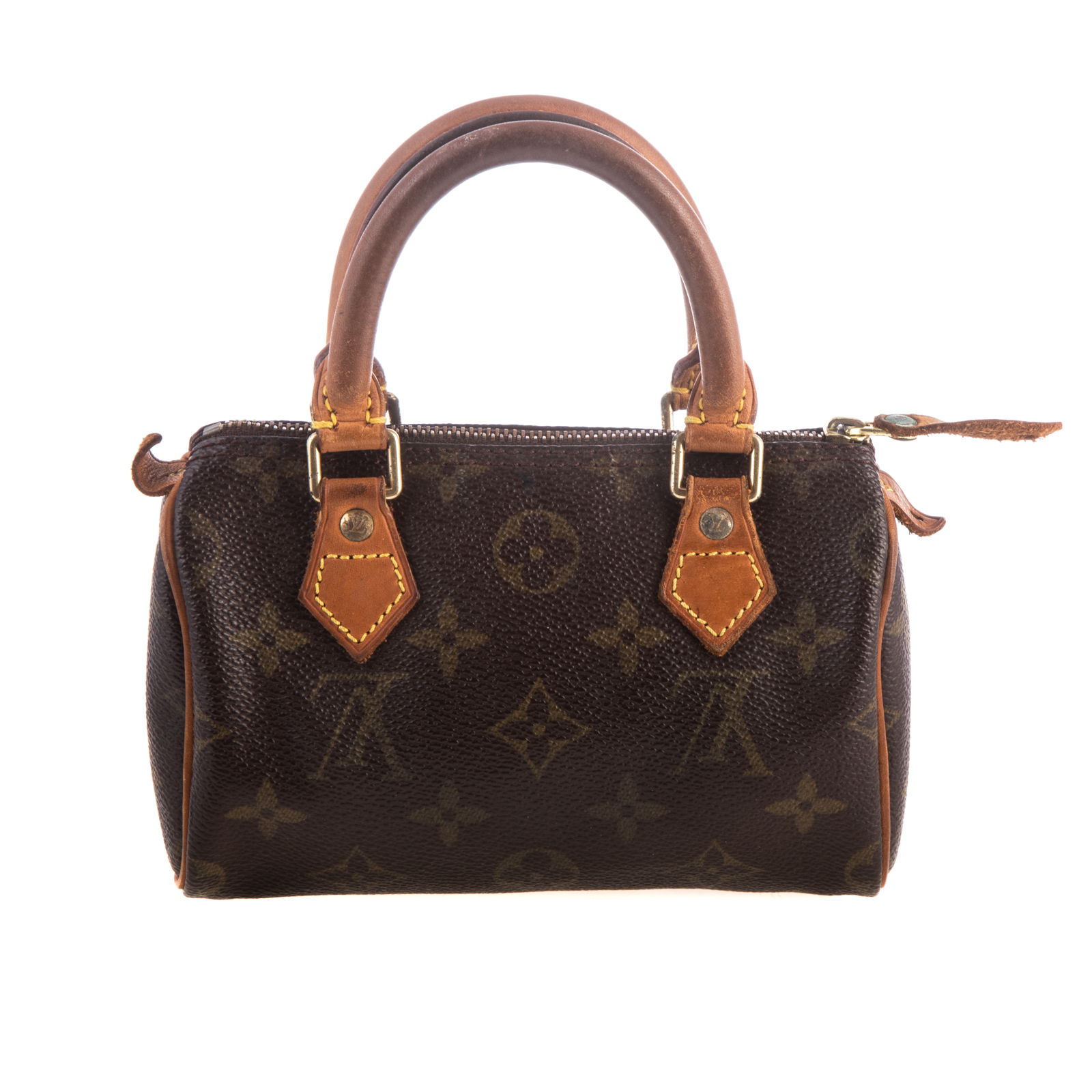 Appraisal: A LOUIS VUITTON MONOGRAM MINI SPEEDY A brown and tan