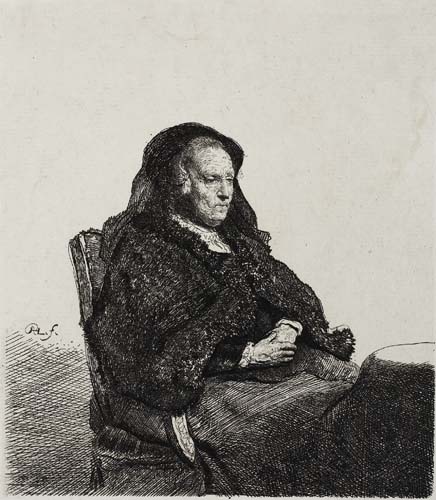 Appraisal: REMBRANDT VAN RIJN The Artist's Mother Seated at a Table