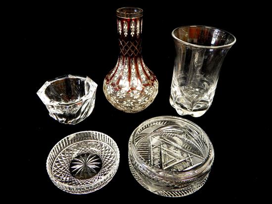 Appraisal: Five pieces of glass including Waterford and Orrefors Orrefors tall