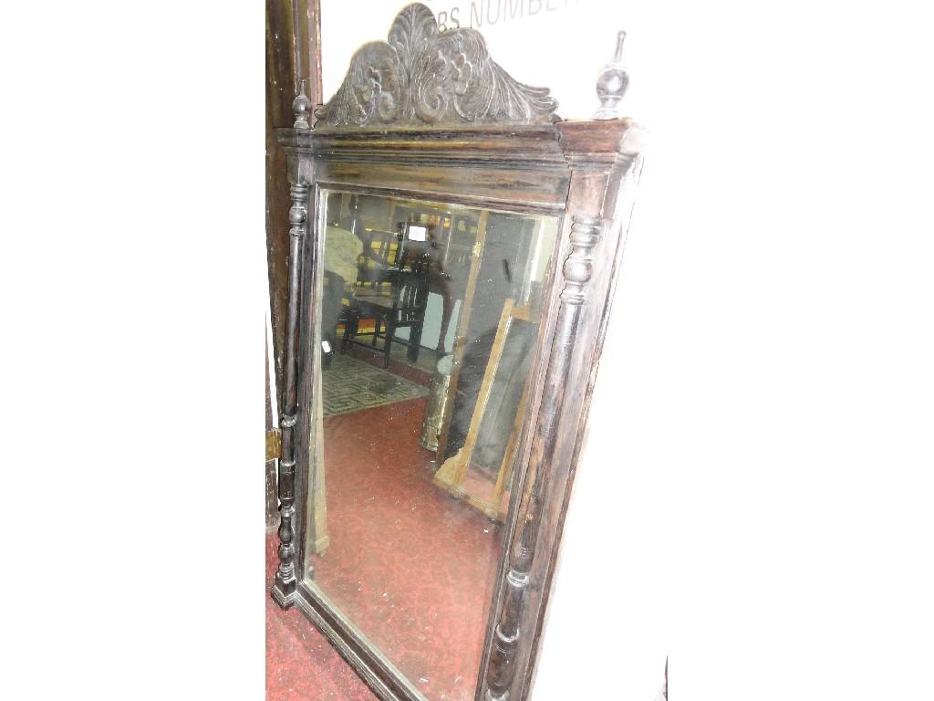 Appraisal: A Victorian pier glass with stained pine frame the mirror