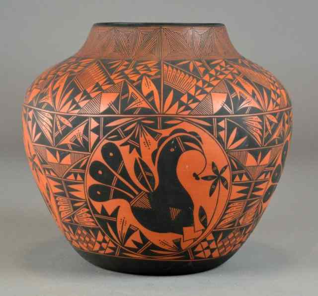 Appraisal: A Fine Acoma Painted Olla PotFinely incised and painted to