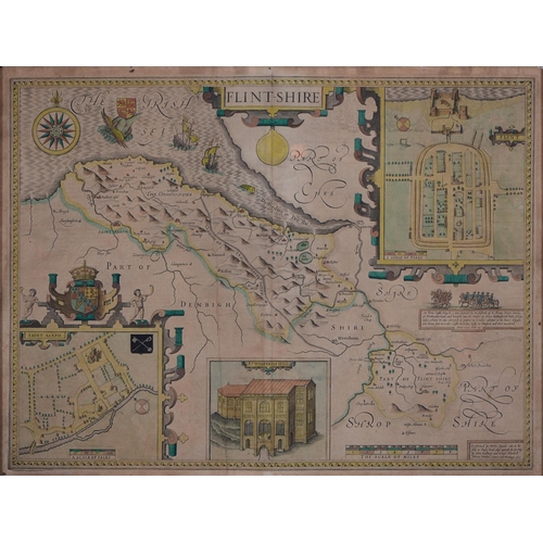 Appraisal: John Speed - Anglesey double page engraved map - English