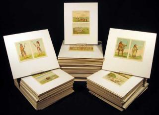 Appraisal: Pcs George Catlin MATTED CHROMOLITHOGRAPHS FROM ILLUSTRATIONS OF THE MANNERS