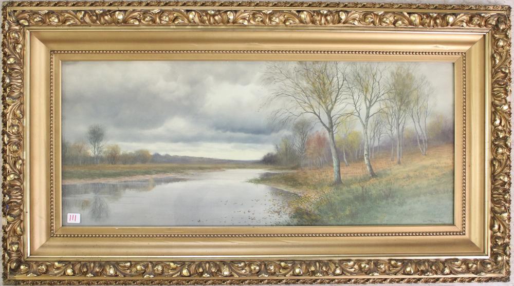 Appraisal: GEORGE HOWELL GAY New York - watercolor on paper river