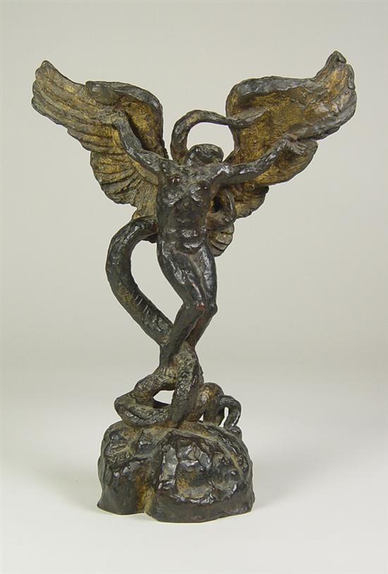 Appraisal: Bourdelle Antoine - Bronze figure of nude female winged angel