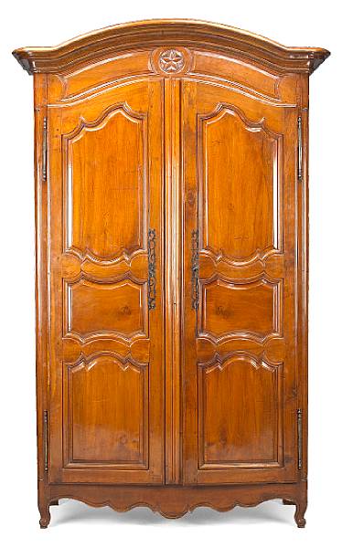 Appraisal: A Louis XV walnut armoire third quarter th century The